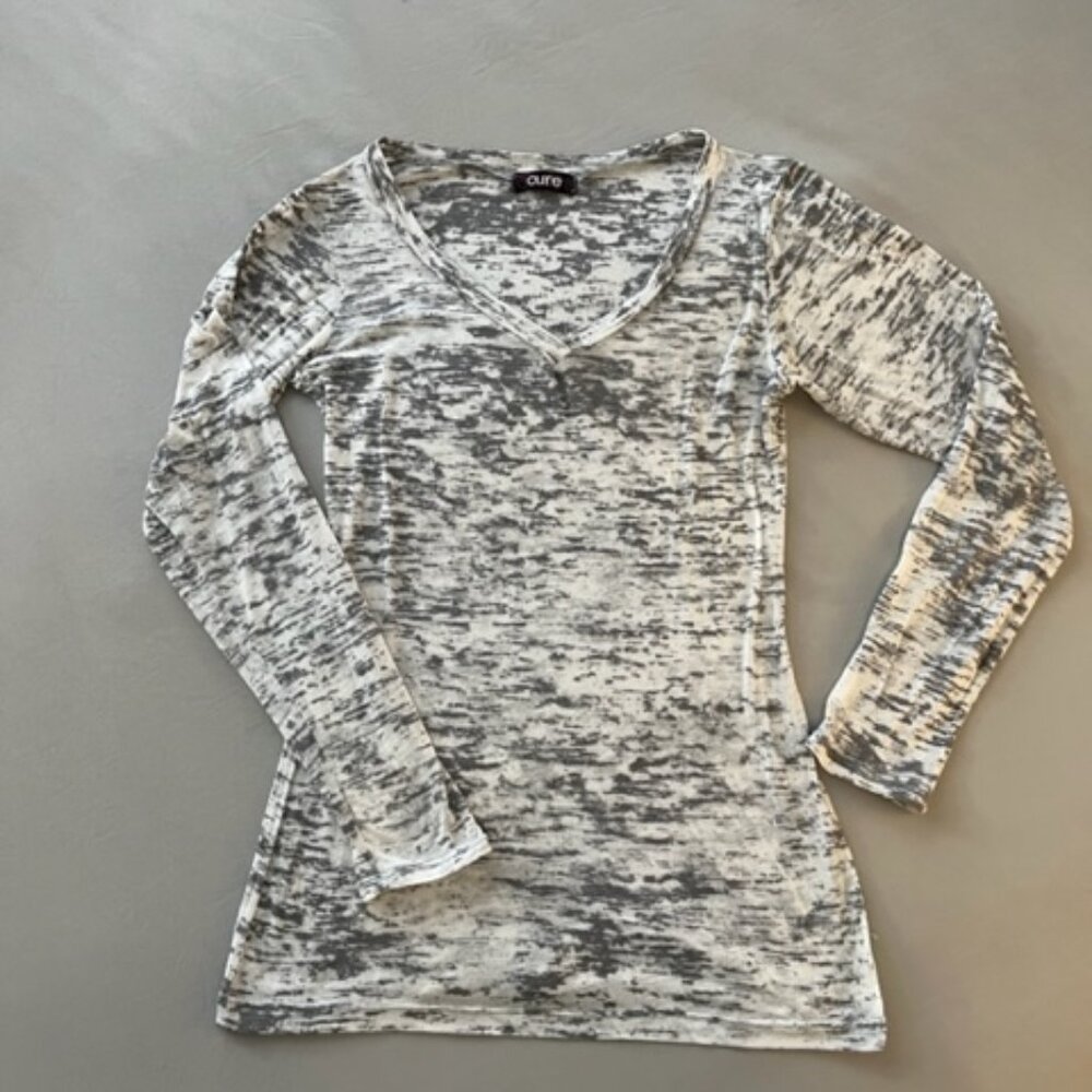 ☀️2for$15☀️ CURE Workout/Leisure V-neck Marbled Top Size S